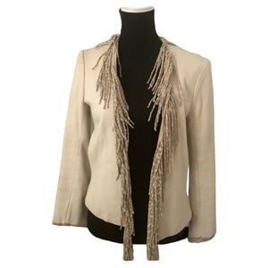 Sharon Roth vintage leather jacket with fringe